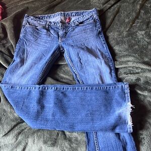 Guess jeans, worn